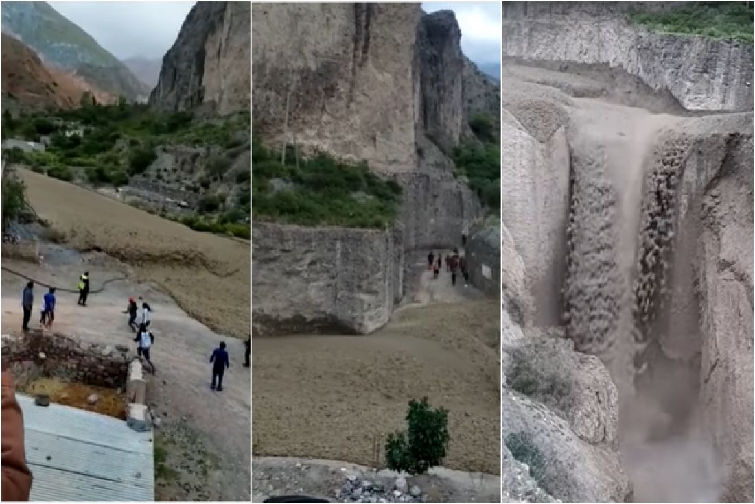 Impresionante Alud deja varados a turistas en Iruya