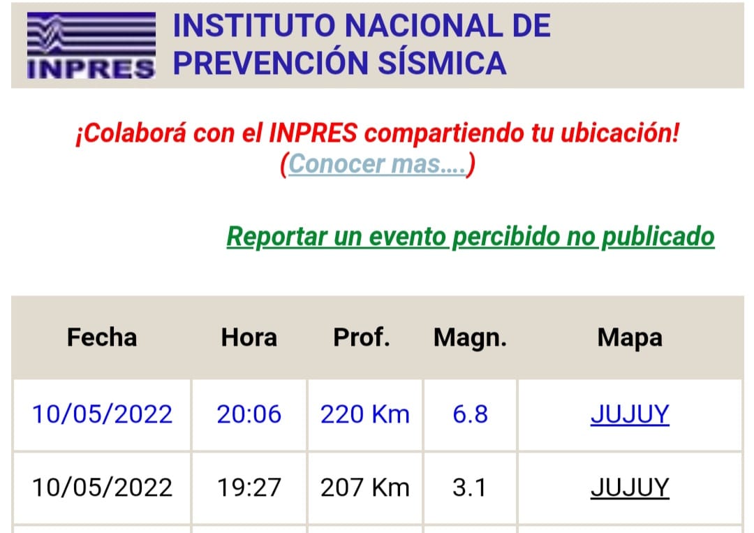 Tembló Jujuy y se sintió en Salta